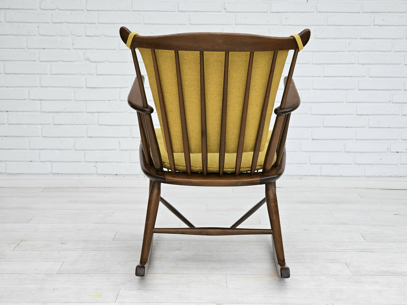 1195.0 1960 70s, Danish Design By Farstrup Stolefabrik, Reupholstered Rocking Chair. photo