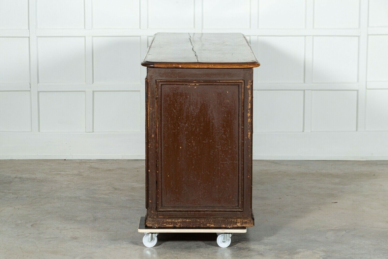 photo for sale Large 19thc French Mahogany & Pine Painted Counter Drawers
