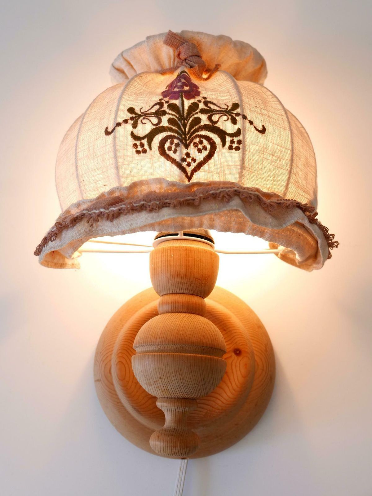 Set Of Three Mid Century Modern Pine Rustic Sconces Or Wall Lamps Sweden 1960s photo buy