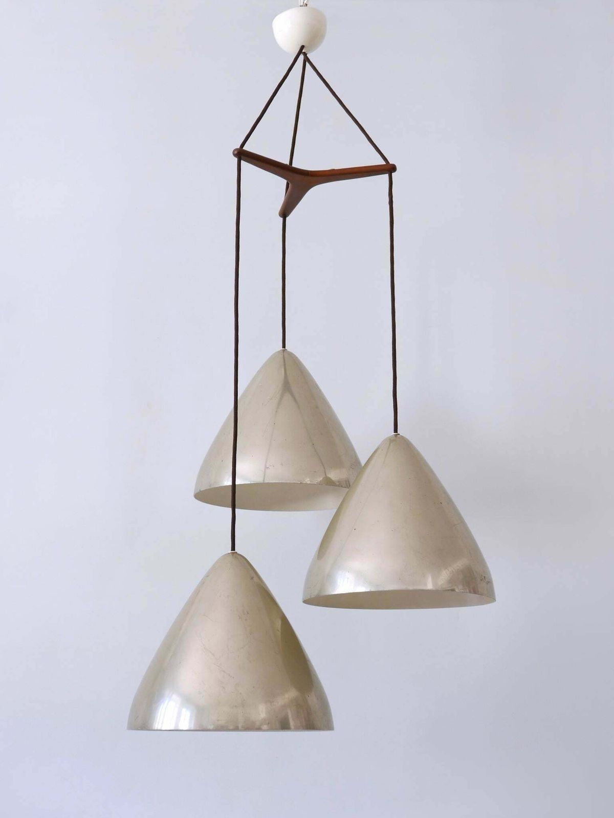 Elegant Cascading Pendant Lamp By Lisa Johansson Pape For Orno Finland 1960s photo for sale