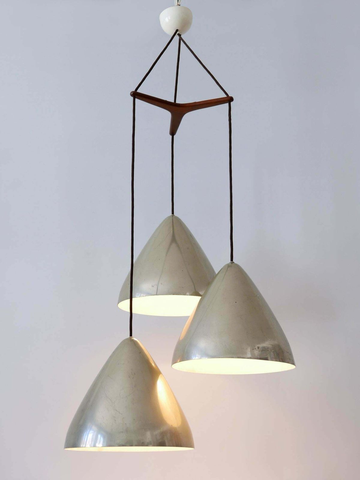 Elegant Cascading Pendant Lamp By Lisa Johansson Pape For Orno Finland 1960s photo Lighting