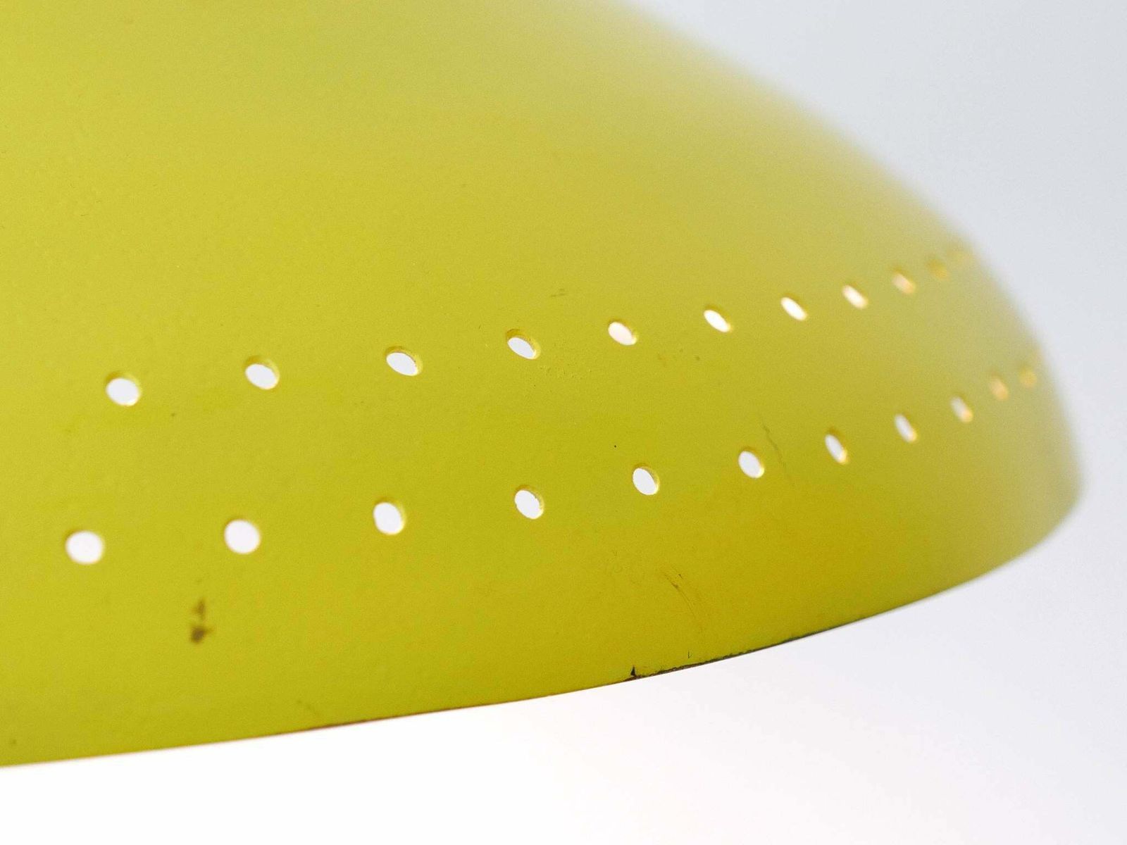 Elegant Mid Century Modern Perforated Aluminium Pendant Lamp Austria 1960s photo 4266.0