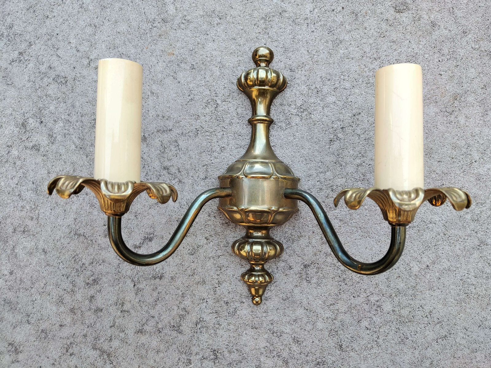 Pair Of Vintage Brass Sconces By J. Sommer // Neoclassical Floral Brass Sconces // Made In Sweden In 1960s photo buy