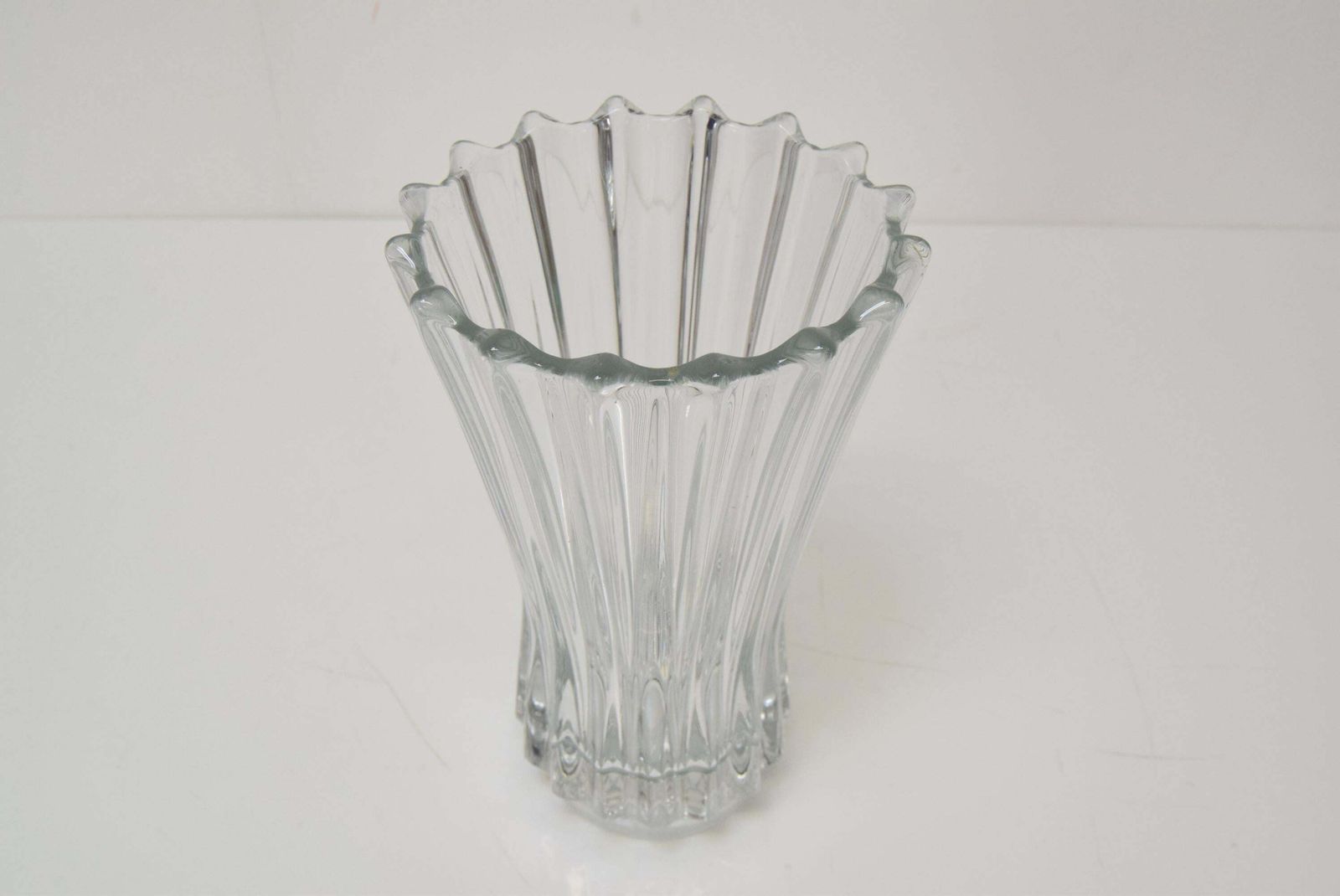 Art Crystal Glass Vase, Crystalex Novy Bor, 1970's. photo Home Decor