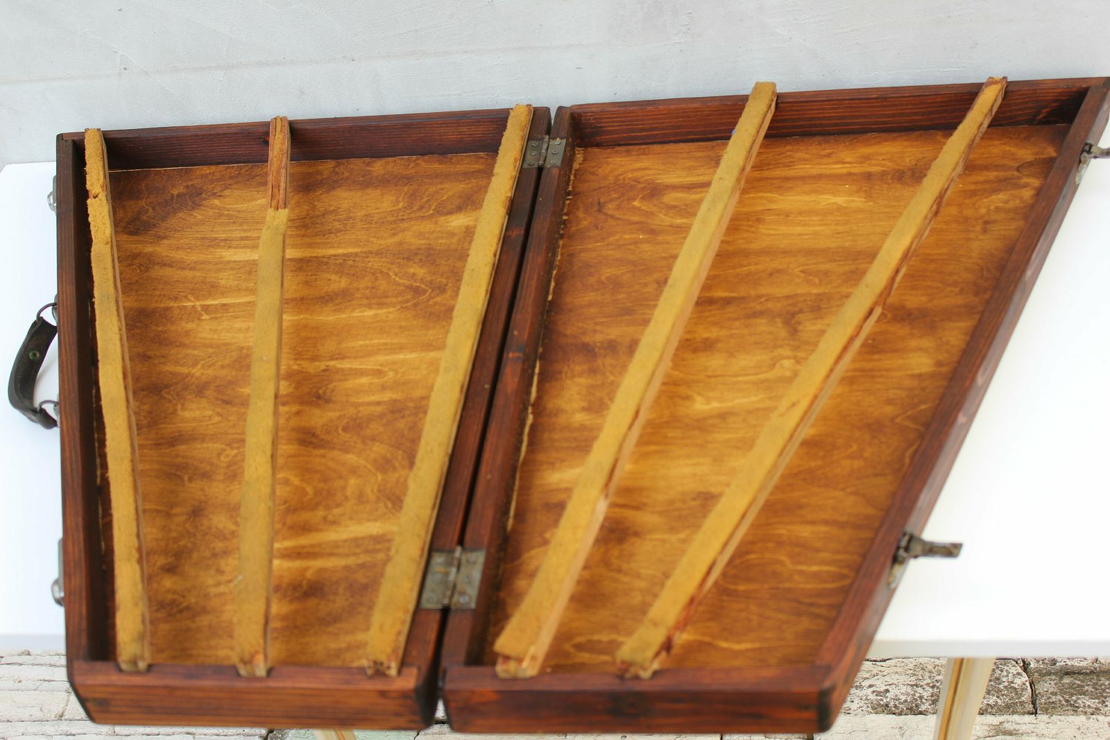 Very Rare Antique Wooden Xylophone In Case, Folding 38 Bars Percussion, Totally Restored Collectible Instrument photo Home Decor