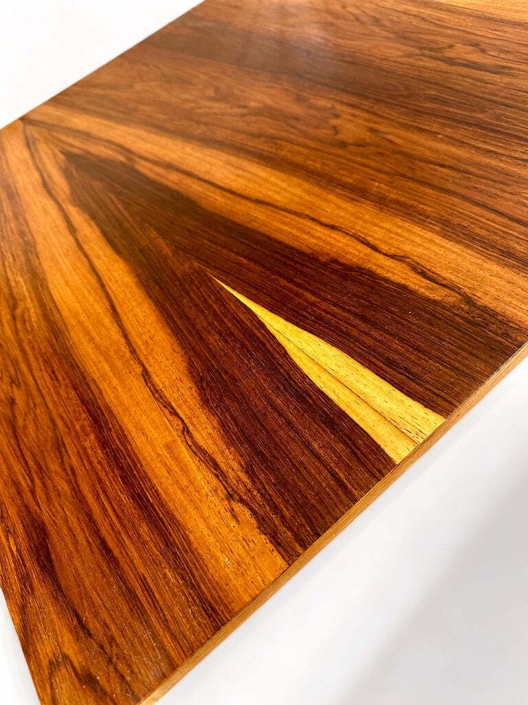 Fabulous Midcentury Merrow Associates Rosewood Chrome & Glass Coffee Table Circa 1960 photo furniture