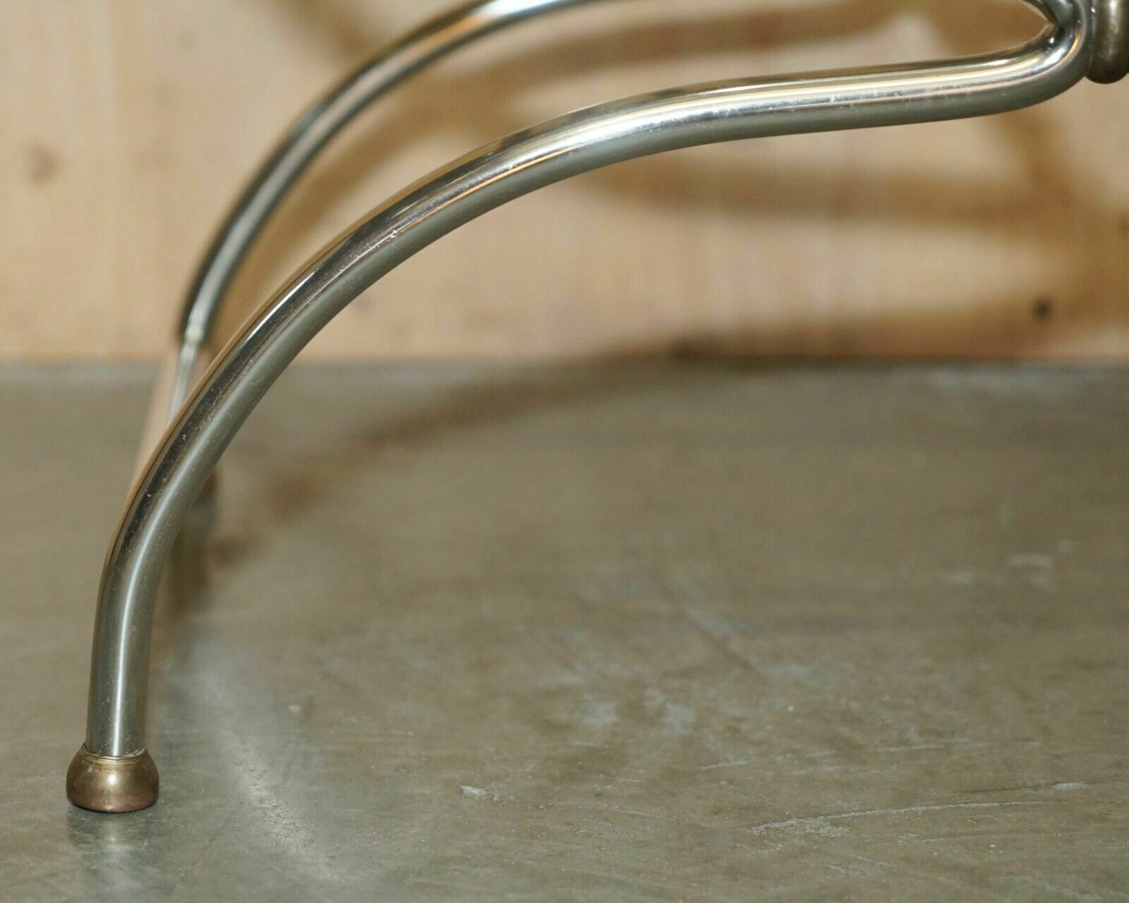 Circa 1940's Maison Jansen Duck / Swan Head Side Table Polished Chrome & Brass photo buy