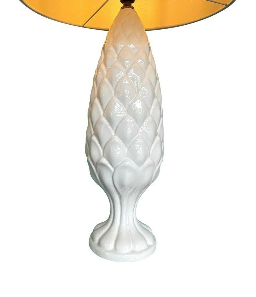 photo buy A Pair Of Large Italian 1970s Ceramic Pineapple Lamps With New Bespoke Shades