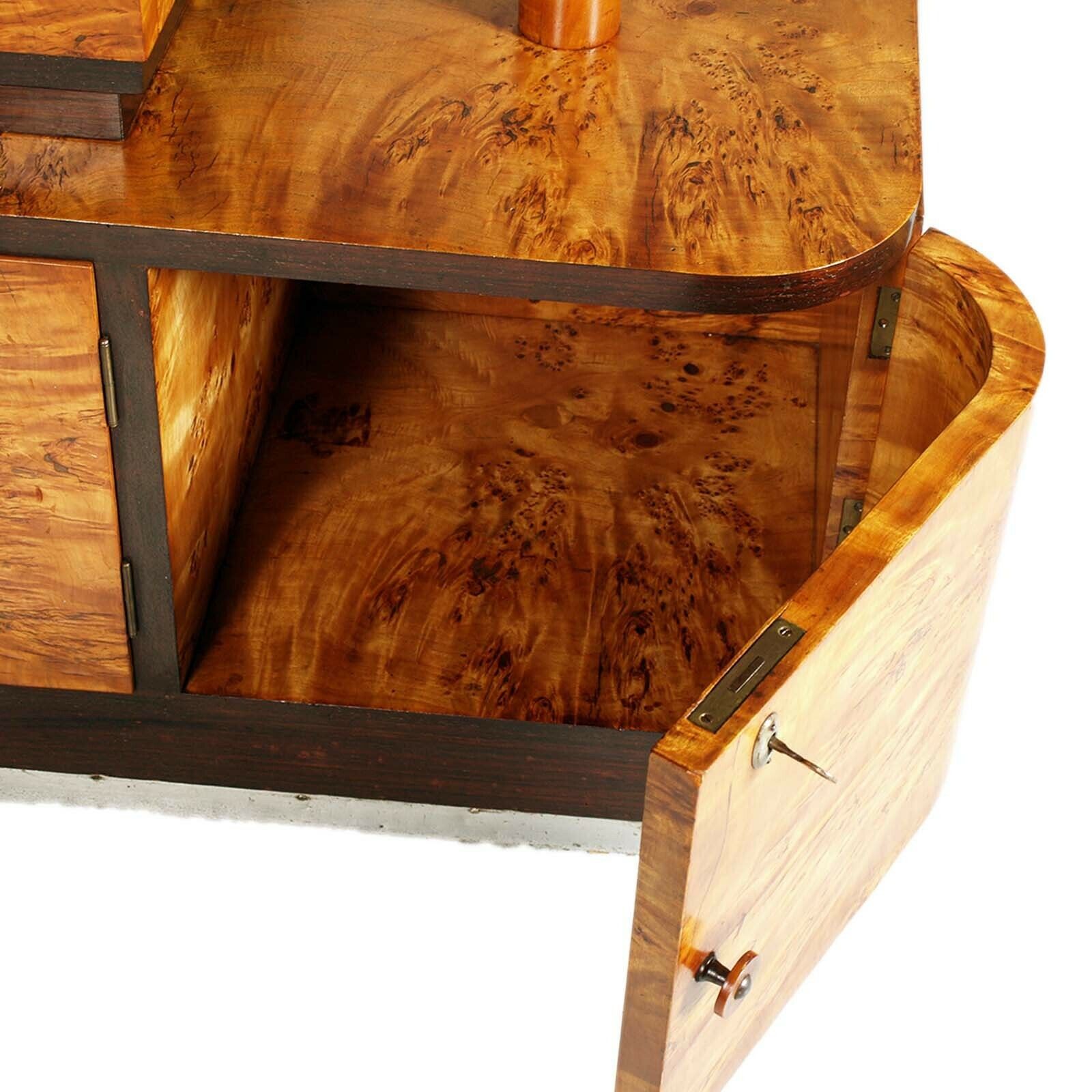 photo for sale 1930s Italian Art Deco Sideboard Buffet In Burl Elmwood By Osvaldo Borsani For Atelier Di Varedo