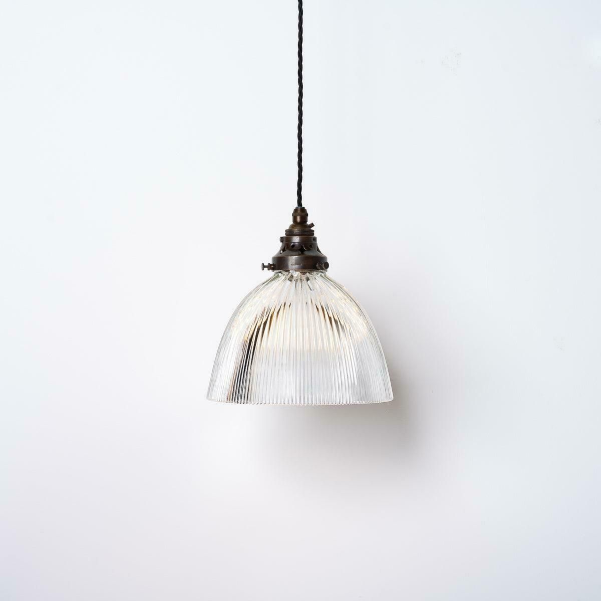 photo furniture Reclaimed Holophane Prismatic Glass Church Lights With Brass Galleries