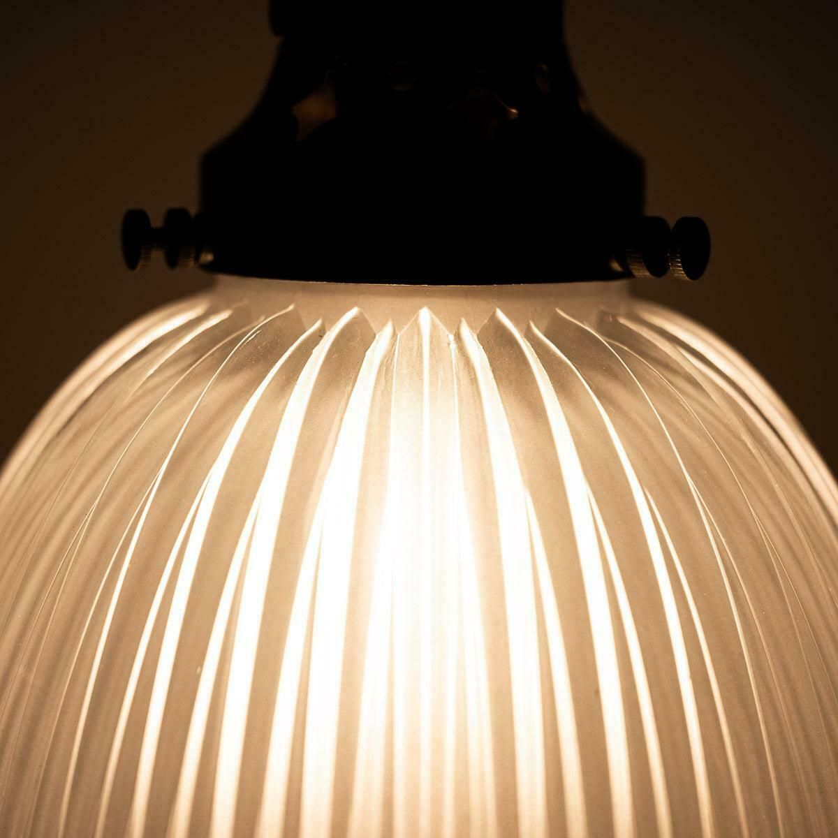 photo furniture Small Antique Holophane Frosted Glass Light Shades With Original Brass Fittings