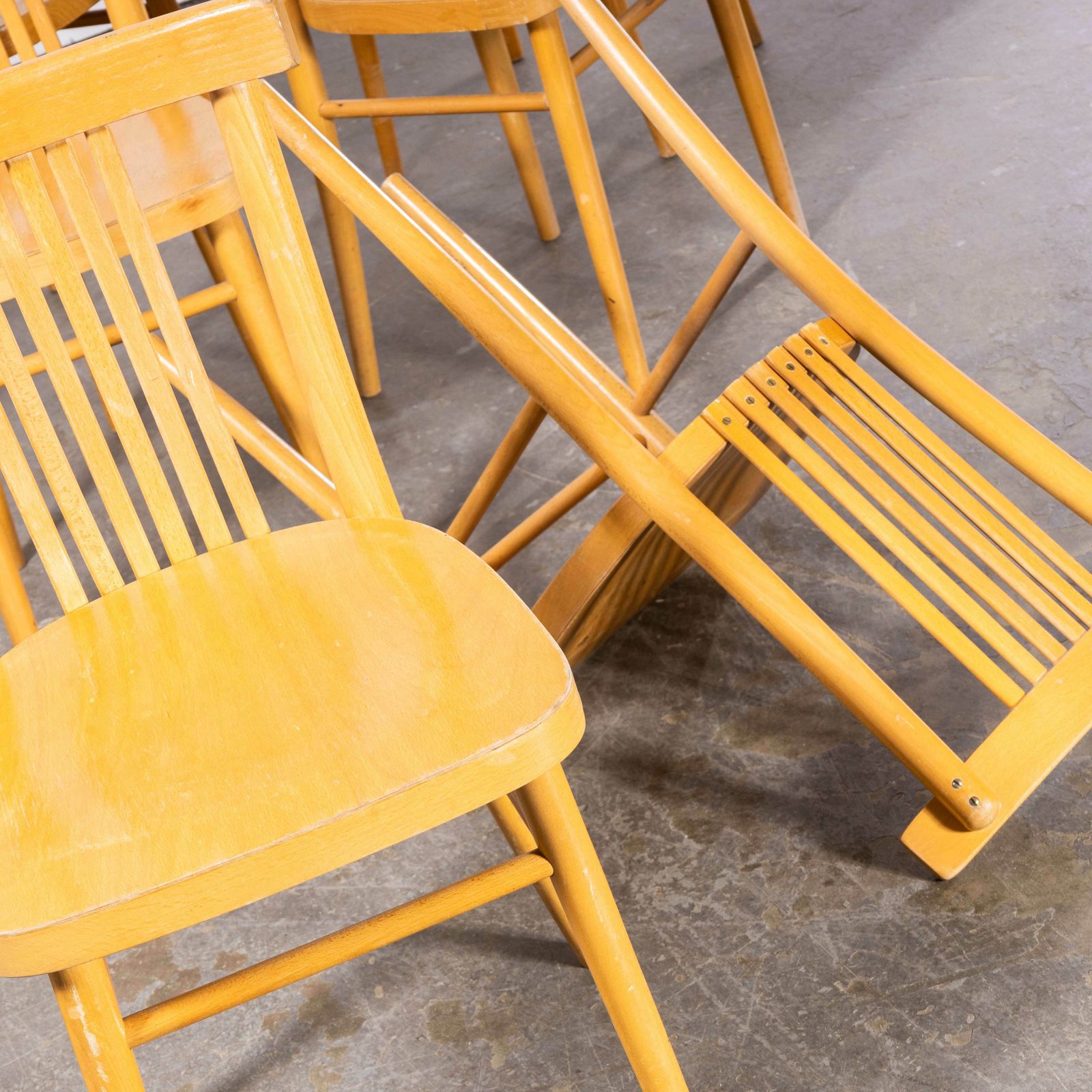 1960’s Blonde Bentwood Dining Chair By Ton – Set Of Nine photo furniture
