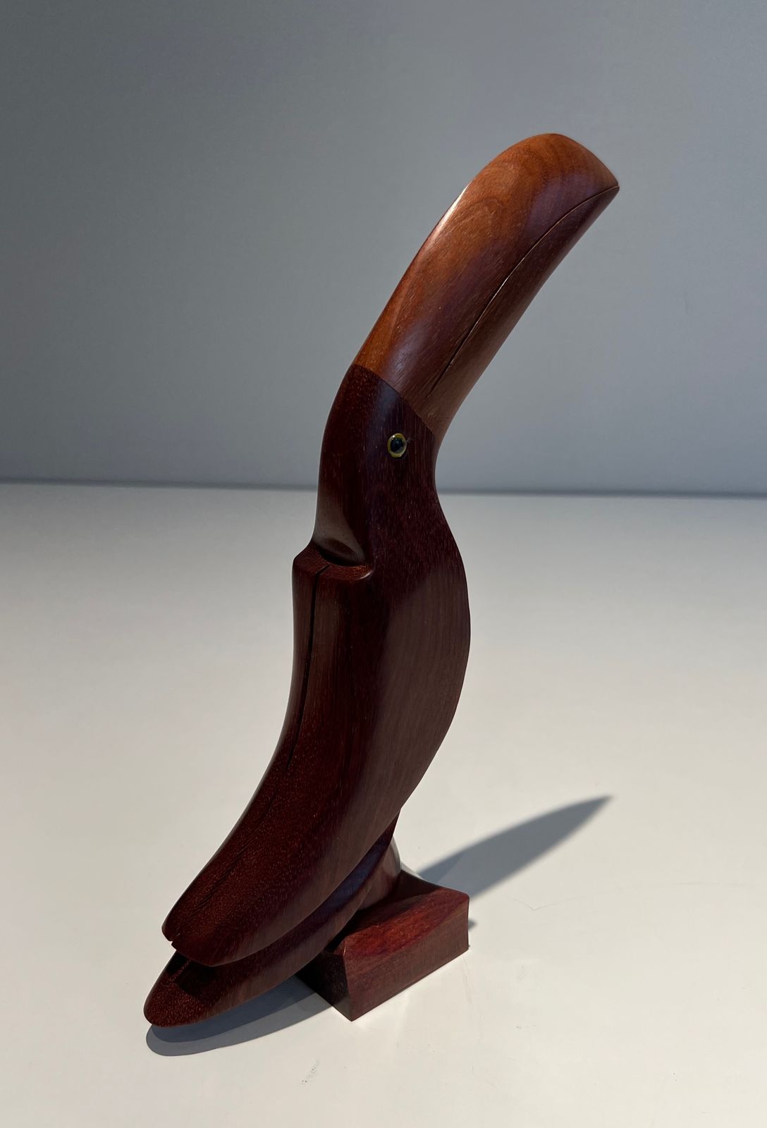 photo for sale Toucan In Exotic Wood And Glass Eyes