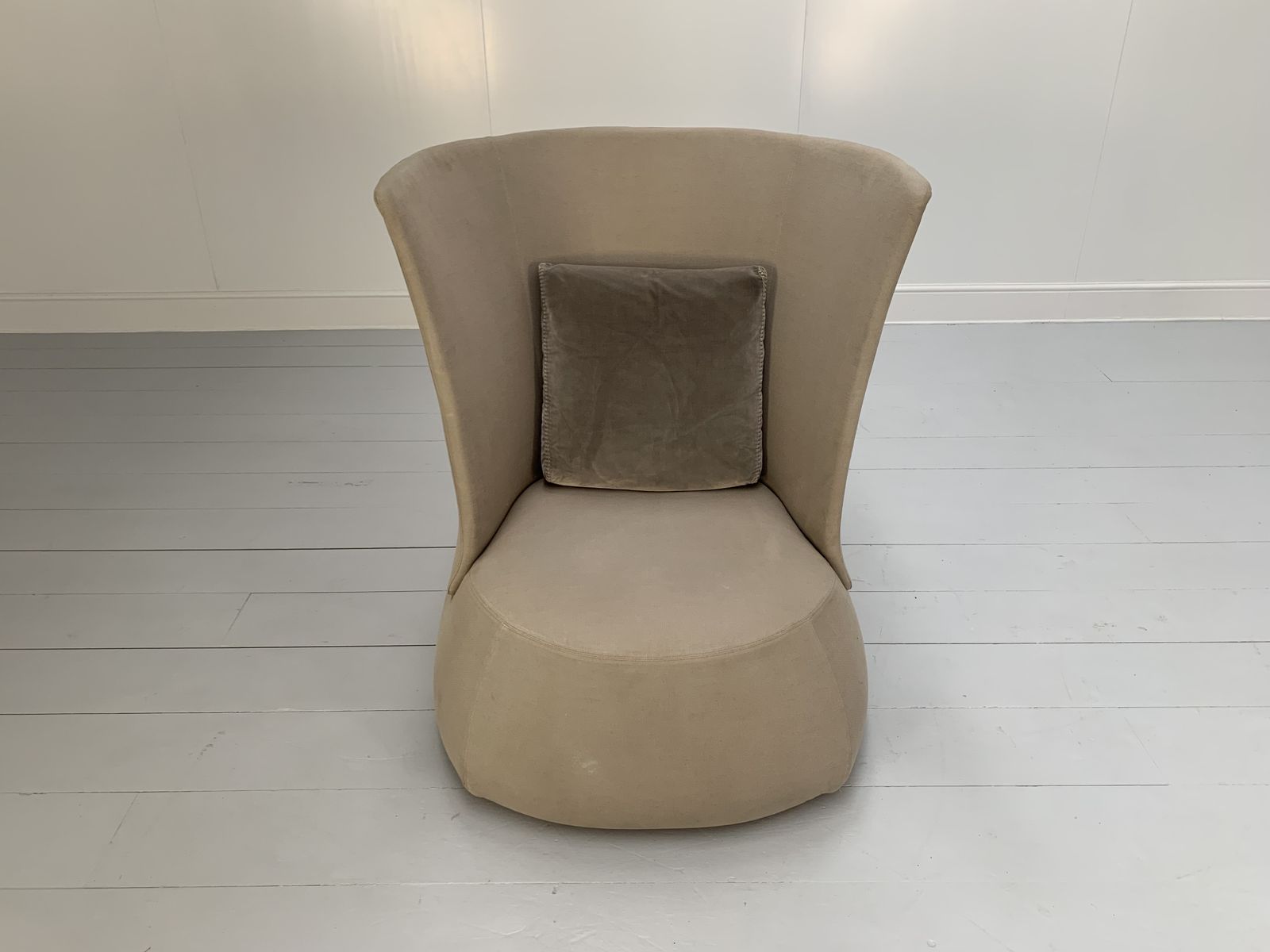 B&B Italia “Fat Sofa Fs91a” Armchair – In Brown Linen photo vinterior