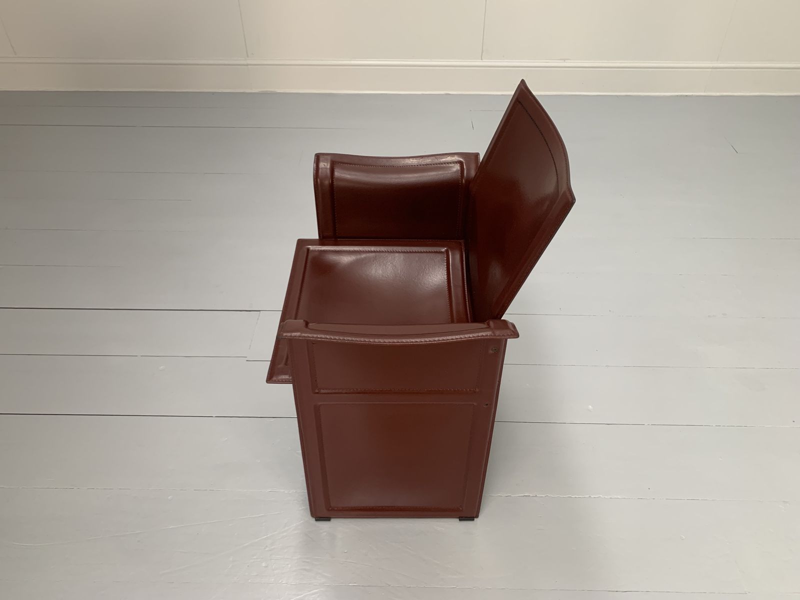 Furniture 8 Matteo Grassi “Korium” Dining Chairs – In Brown Coach Leather photo
