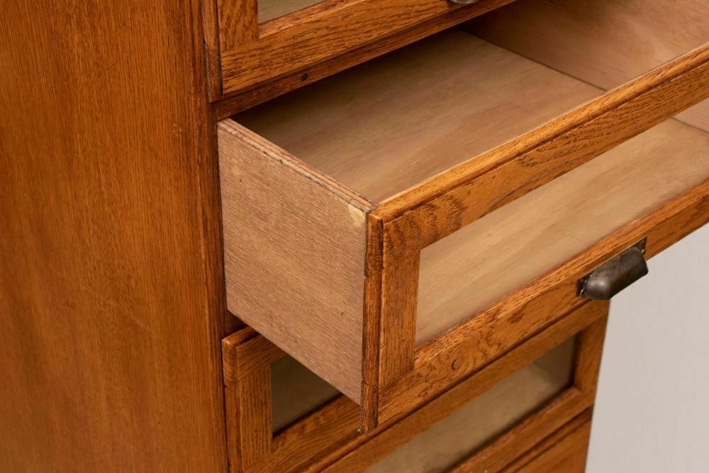 Vintage Style Single Oak Haberdashers Cabinet photo furniture