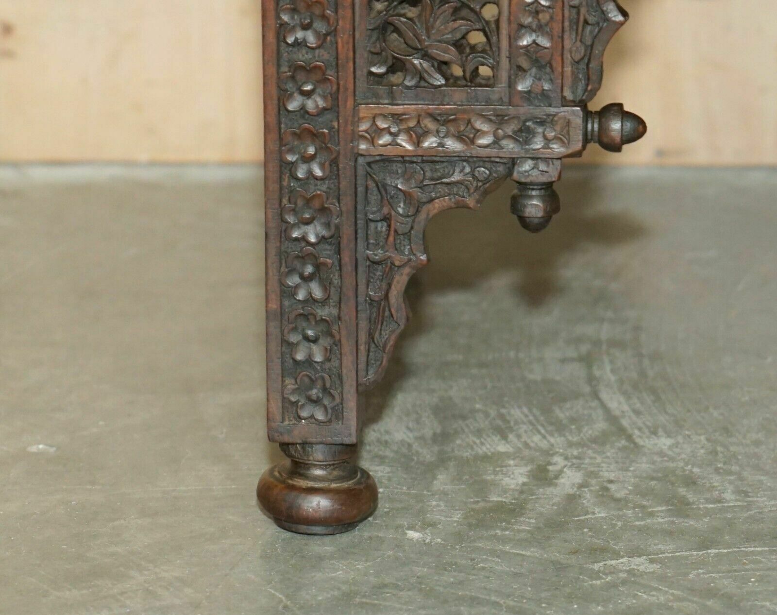 2750.0 Fine Large Antique Hand Carved Liberty London Moorish Occasional Centre Table photo