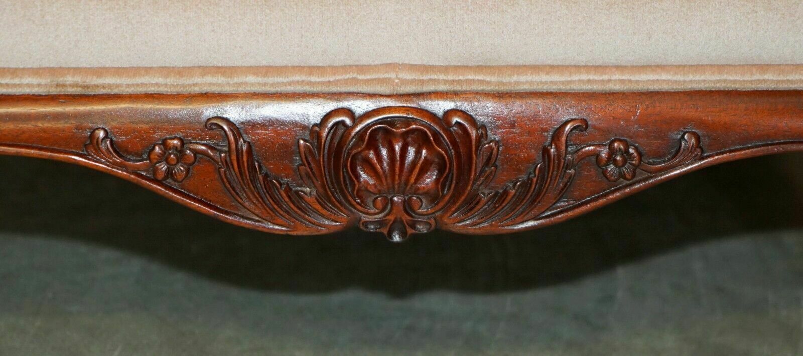 Furniture Stunning Pair Of Victorian Style Claw & Ball Feet Floral Wingback Armchairs photo