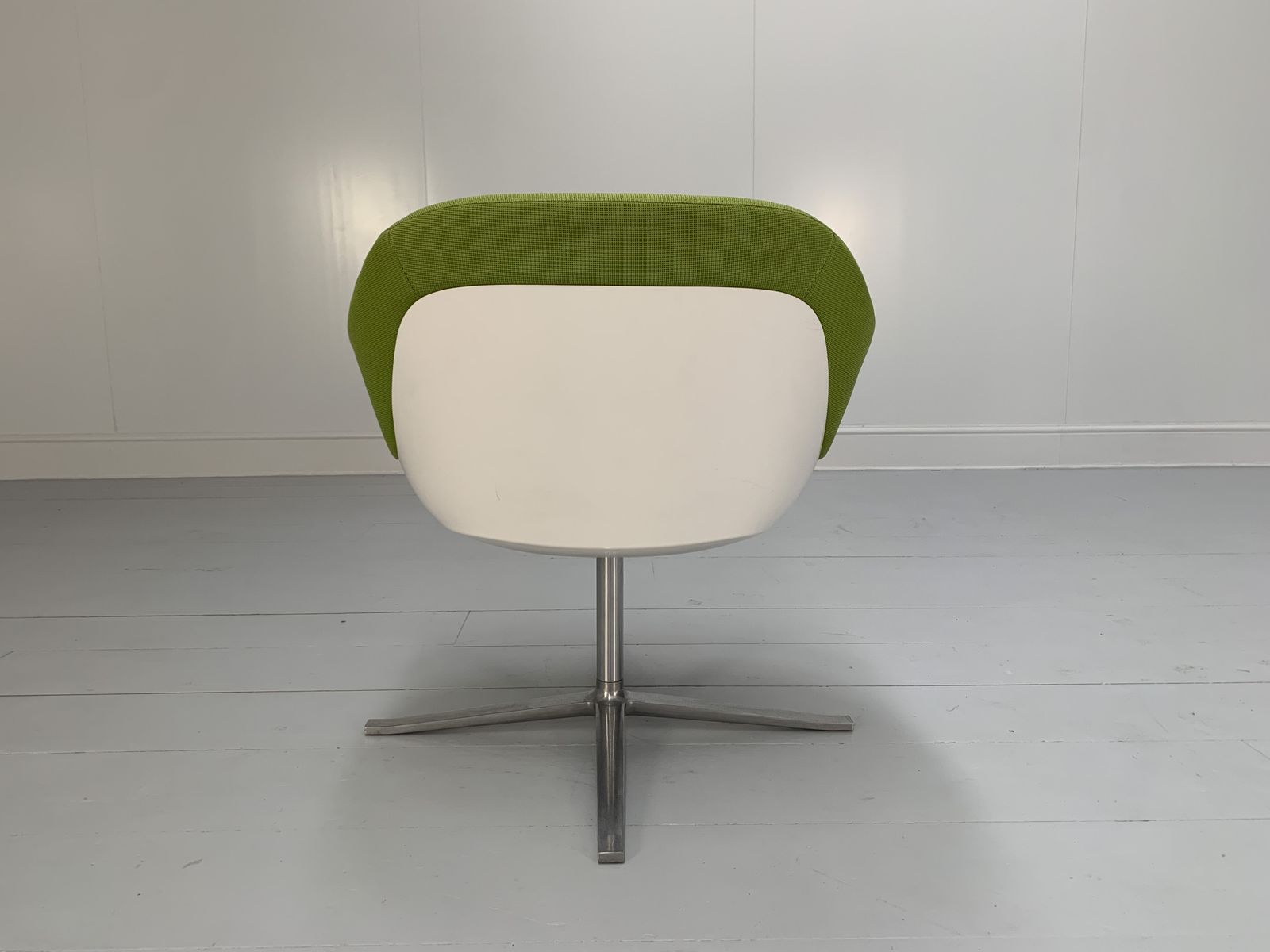 Walter Knoll “Turtle” Armchair – In Lime Green Fabric photo furniture