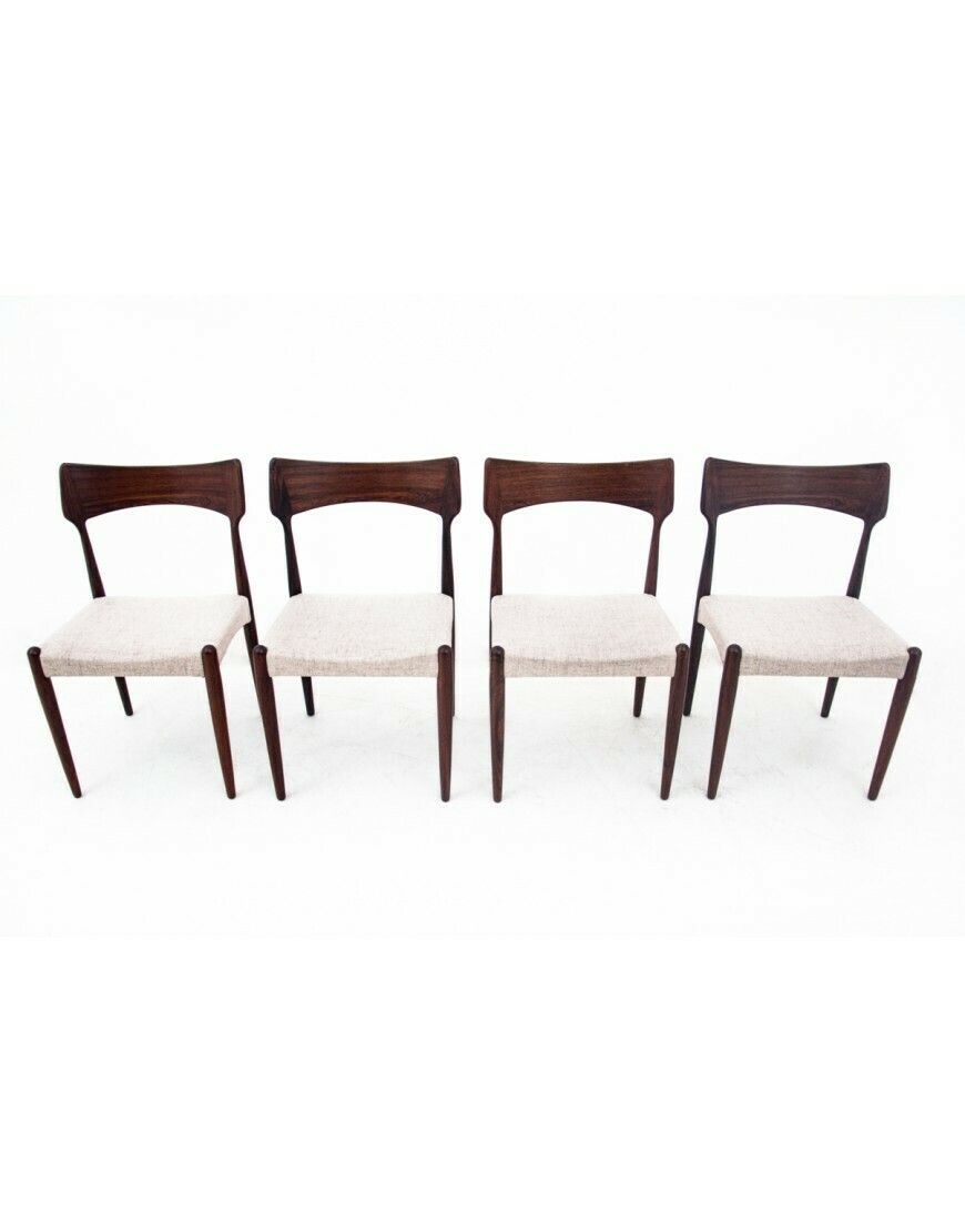Four Rosewood Chairs, Designed By Bernhard Pedersen & Son, Denmark, 1960s. After Renovation. photo furniture