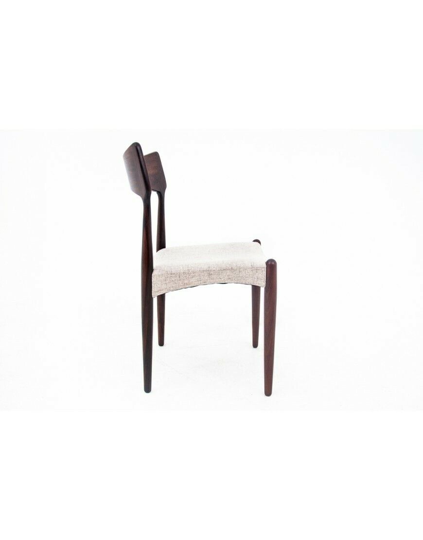 Furniture Four Rosewood Chairs, Designed By Bernhard Pedersen & Son, Denmark, 1960s. After Renovation. photo