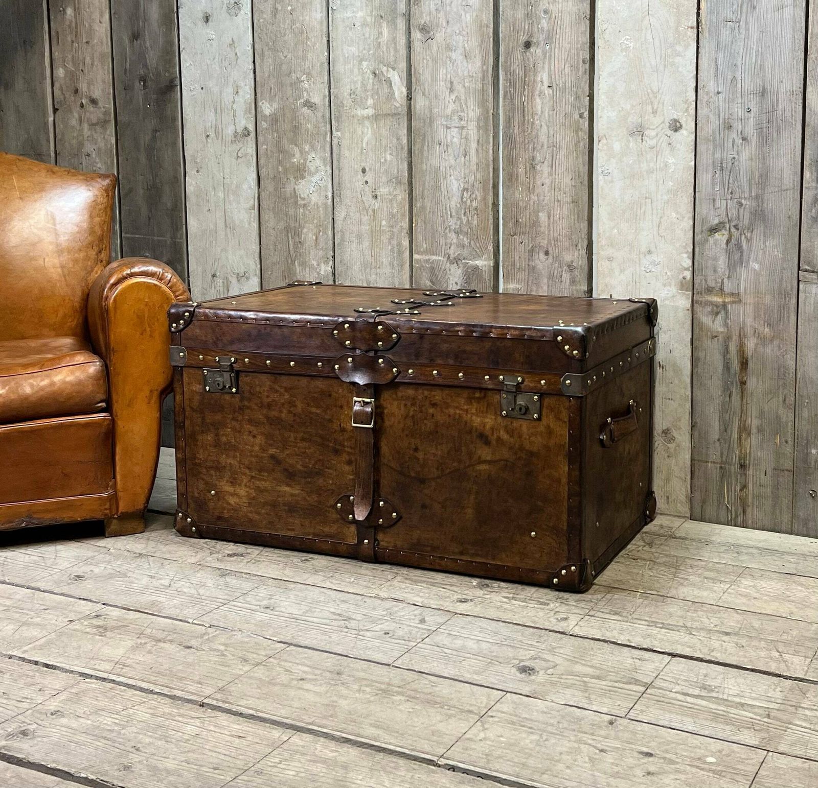 Room Decor Leather Coffee Table Trunk Handmade In England photo Furniture