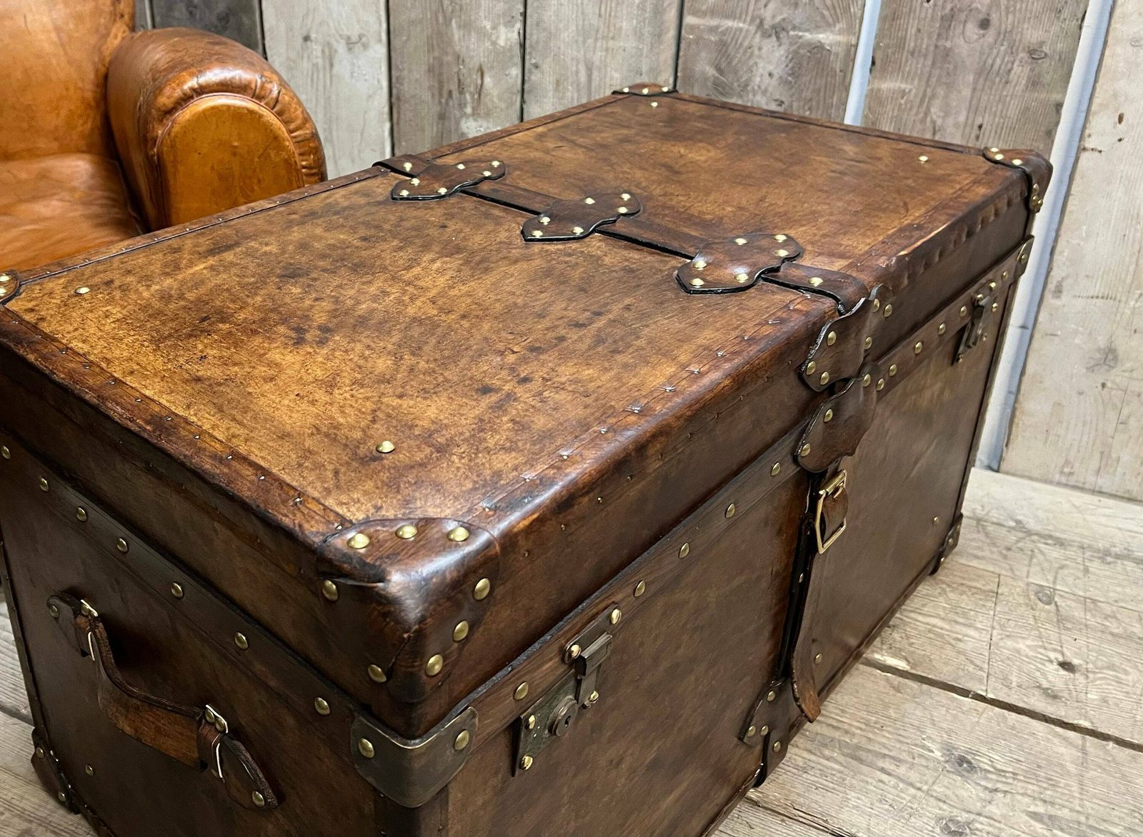 photo for sale Room Decor Leather Coffee Table Trunk Handmade In England