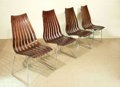 Set Of Four Rosewood 'Scandia' Senior Dining Chairs By Hans Brattrud For Hove Mobler, C1960s