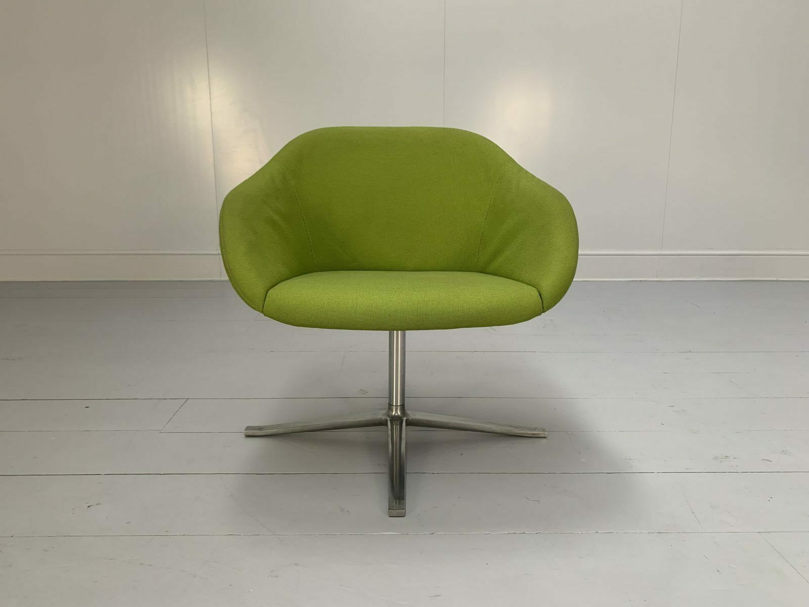 Suite Of 4 Walter Knoll “Turtle” Armchairs – In Lime Green Fabric photo buy