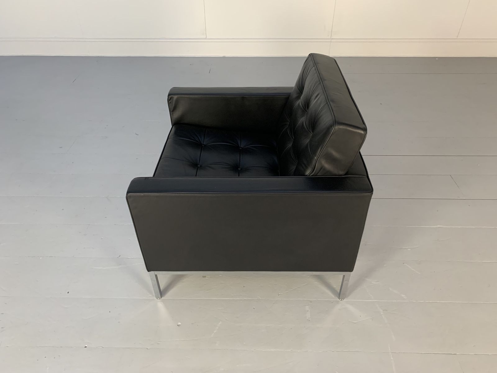Knoll Studio “Florence Knoll” Lounge Chair Armchair – In Black “Volo” Leather photo buy
