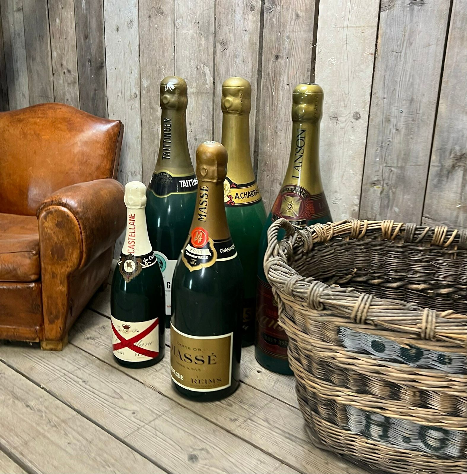 Champagne Bottles Huge Fibre Glass Brewery Display Bottles Extra Large Advertising Pub Ware photo furniture