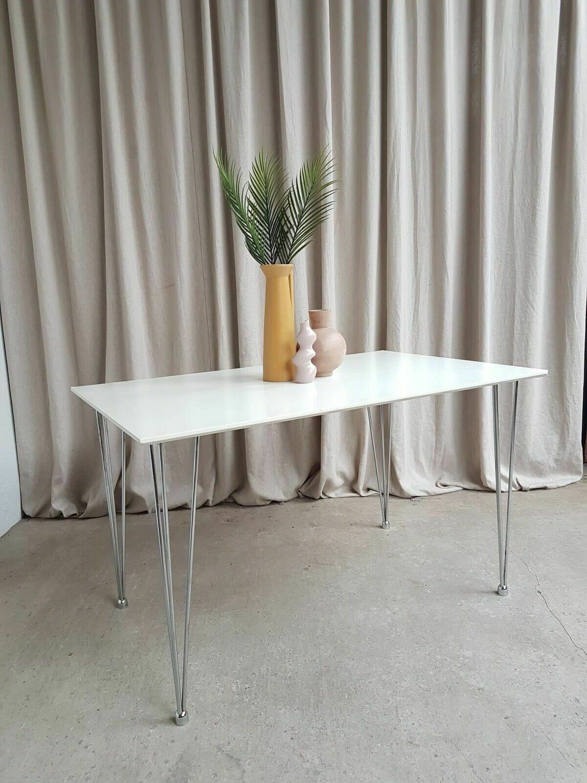 Vtg Late Mid Century Style Modernist Desk Dining Table Danish Scandi Retro photo for sale
