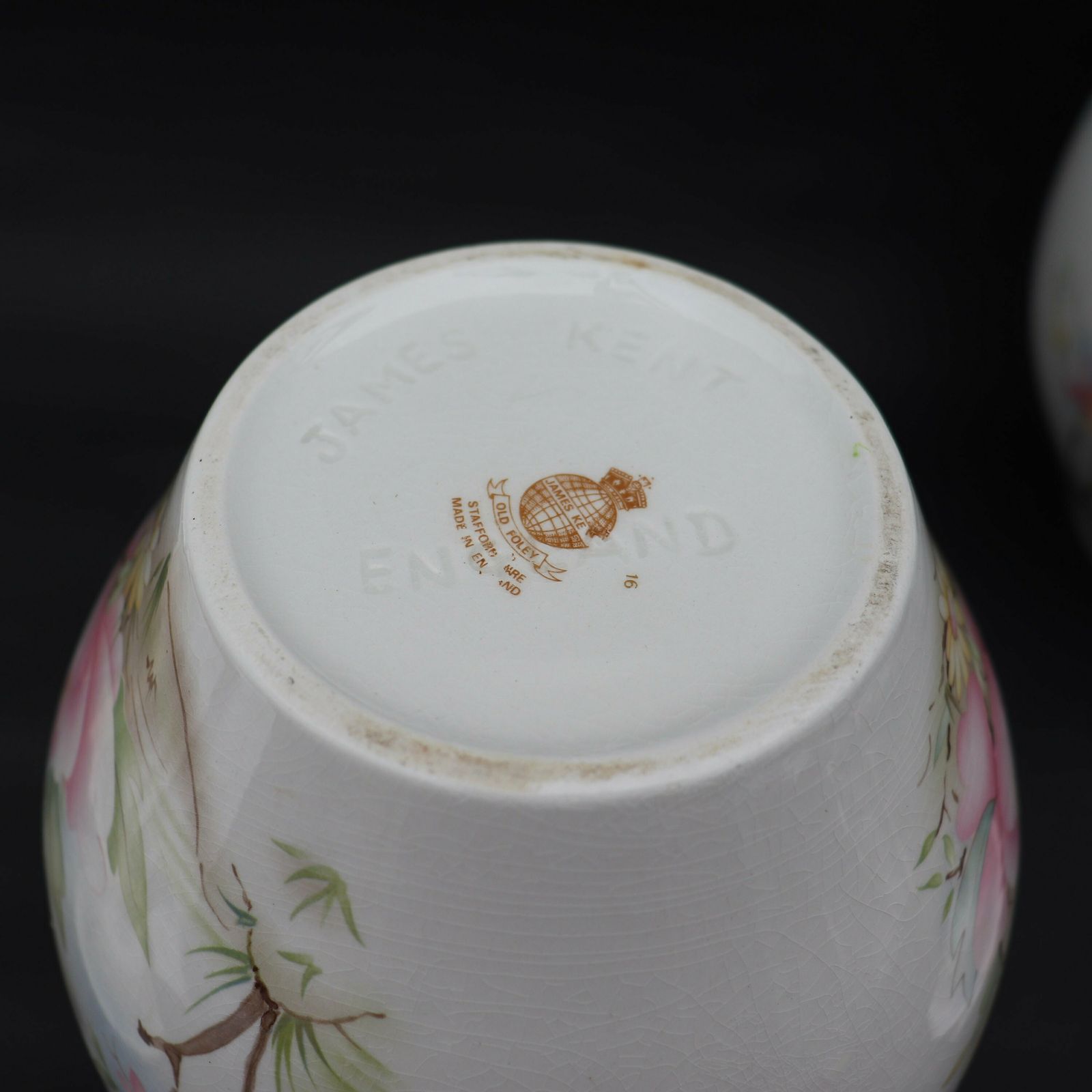 Large James Kent Old Foley Ceramic Ginger Jars Pair With Fenix Birds And Floral Pattern , 50's Lidded Vases Jars Pair 10.5'' High photo buy