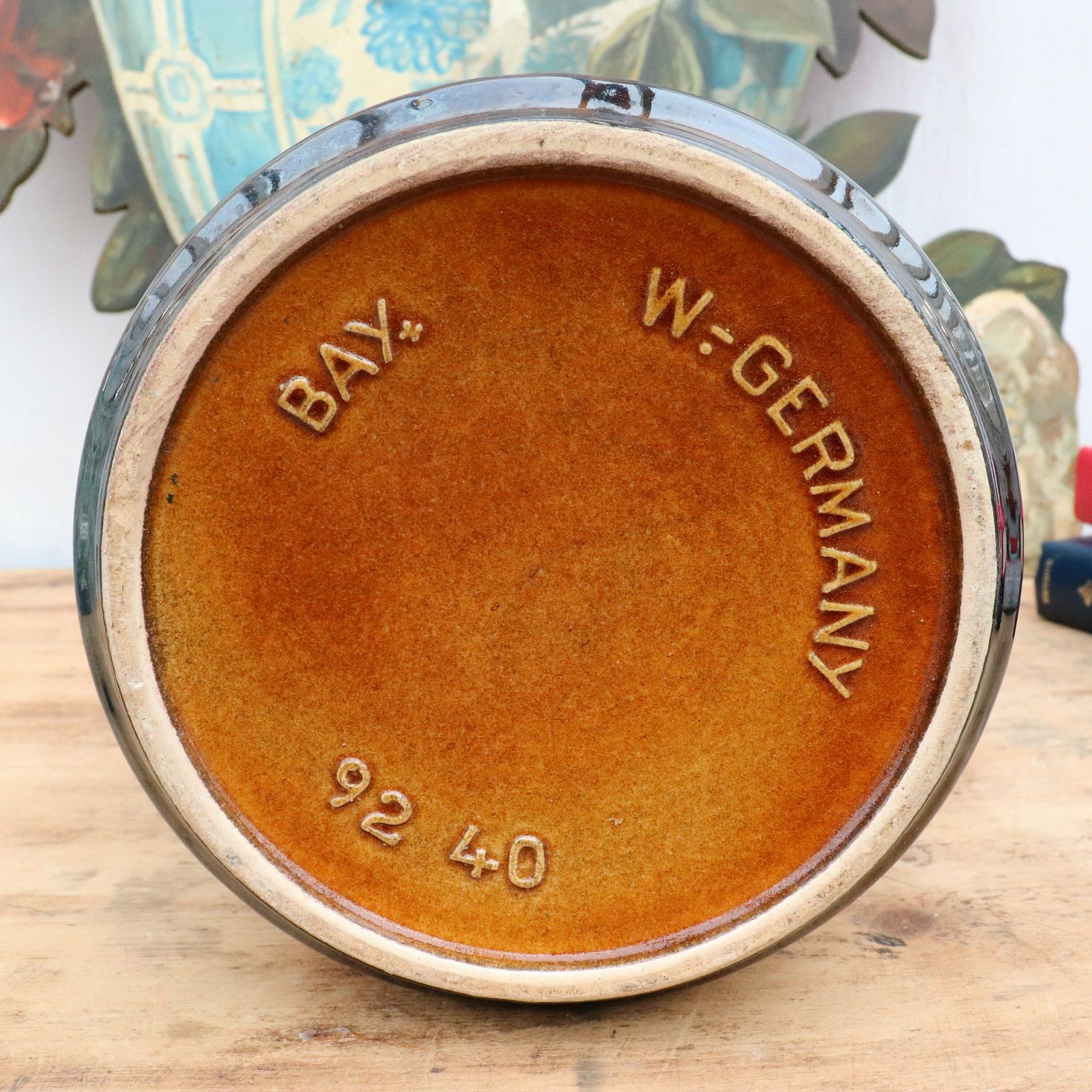 Mid Century Modern West Germany Floor Vase By Bay Keramik Pattern 92 40 H 16'' photo Home Decor