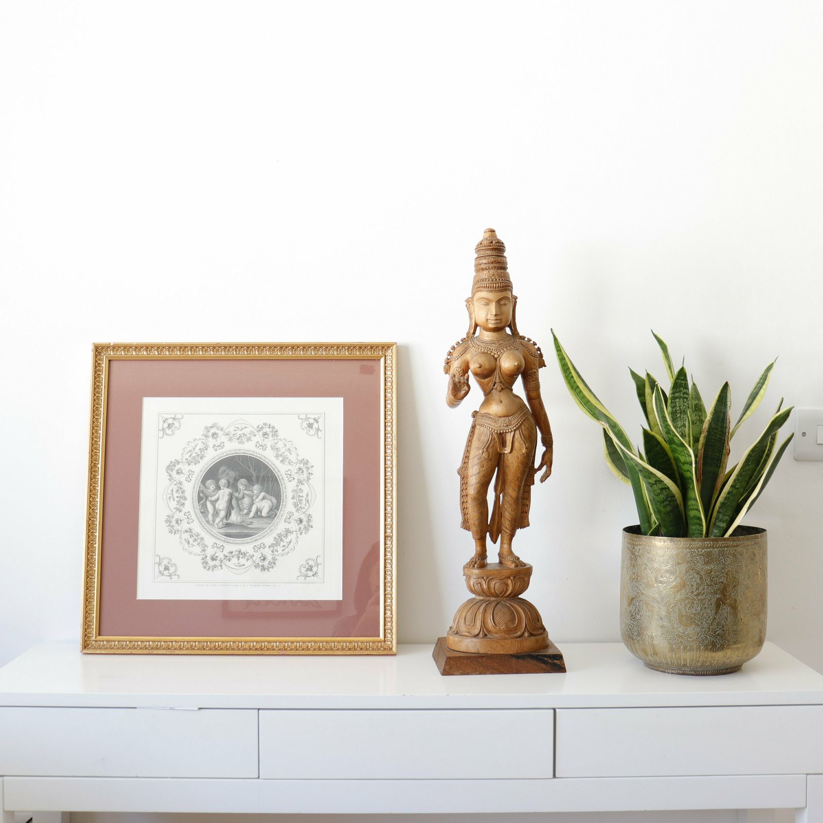 Golden Framed Francesco Bartolozzi After Cipriani Stiple Engraving Of Cherubs  Puti C 1785, Neoclassical Wall Decor. photo Art