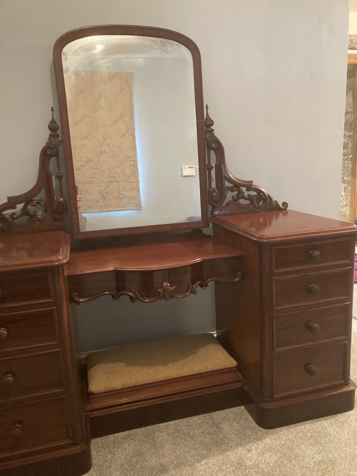 Large Victorian Mahogany Duchess Dressing Table photo furniture
