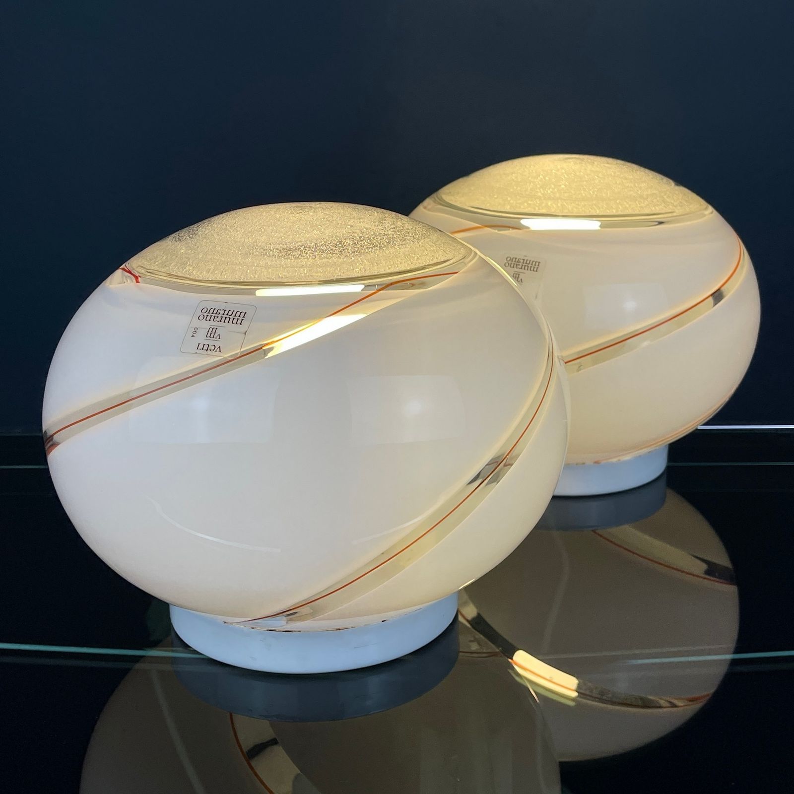 photo furniture Murano Glass Table Lamps Vetri Murano 004 Italy 1970s Set Of 2