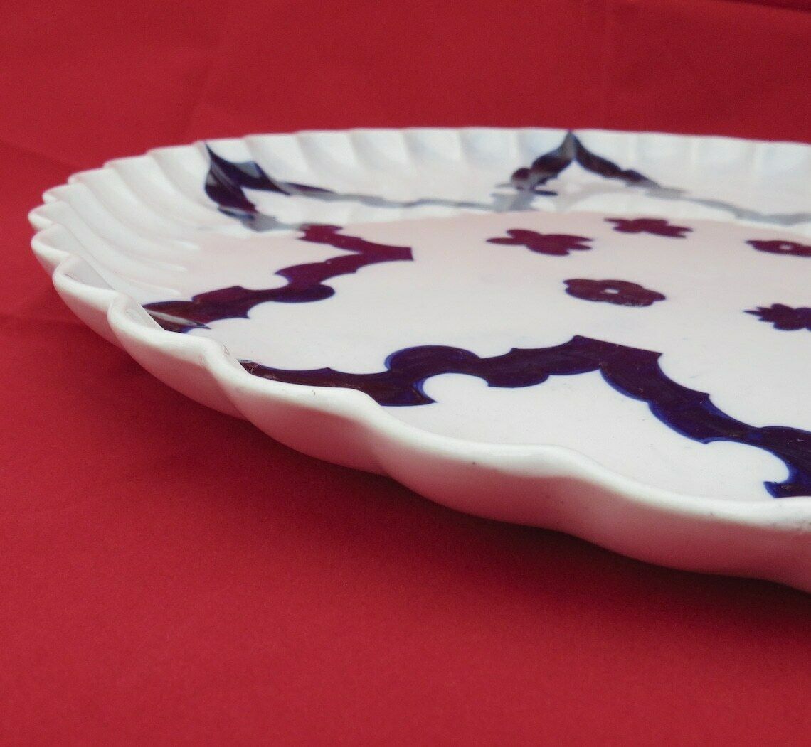 Large Copeland Arts And Crafts Movement Ceramic Platter Tray Hand Painted Large Arts And Crafts Copeland Ceramic Platter photo for sale