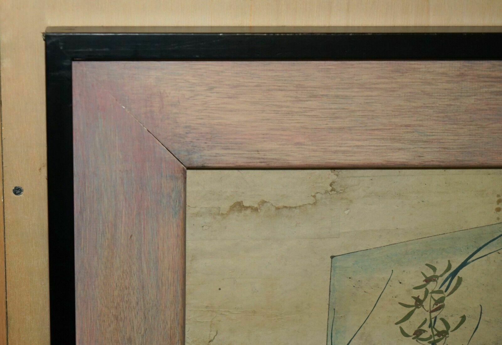 Extra Large 162x113cm Antique Chinese Ancestral Portrait With Lovely Black Frame photo for sale