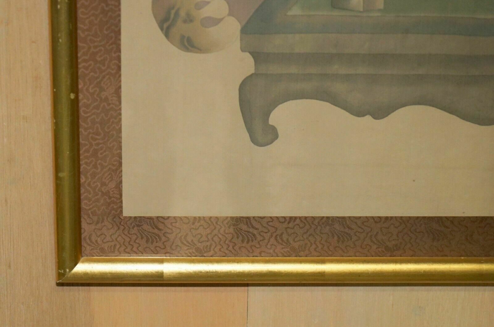 Art Large Pair Of 133x78cm Antique Chinese Ancestral Portraits With Gold Borders photo