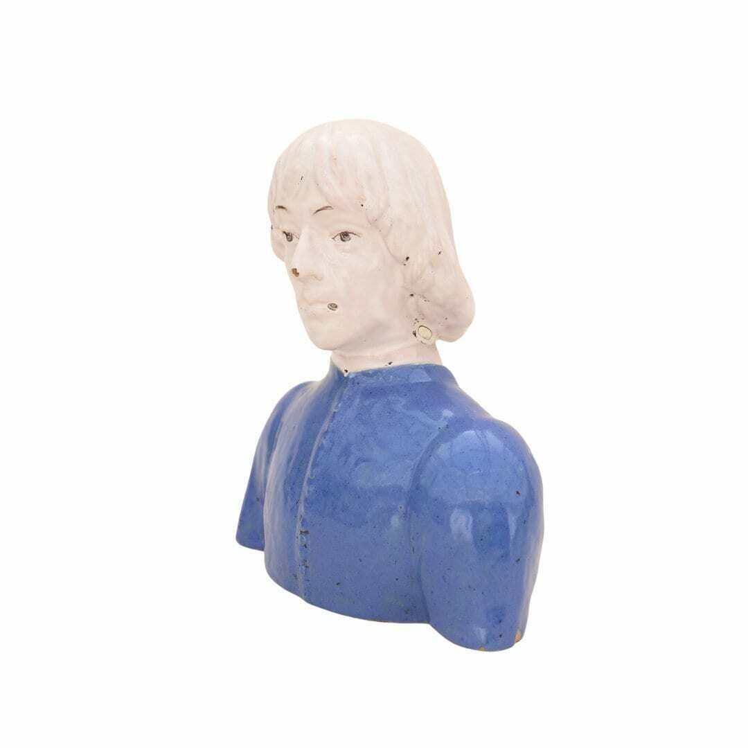 Italian Cantagalli Majolica Bust Of Piero De' Medici Renaissance Style Pottery Bust C Late 1800's. photo 250.0