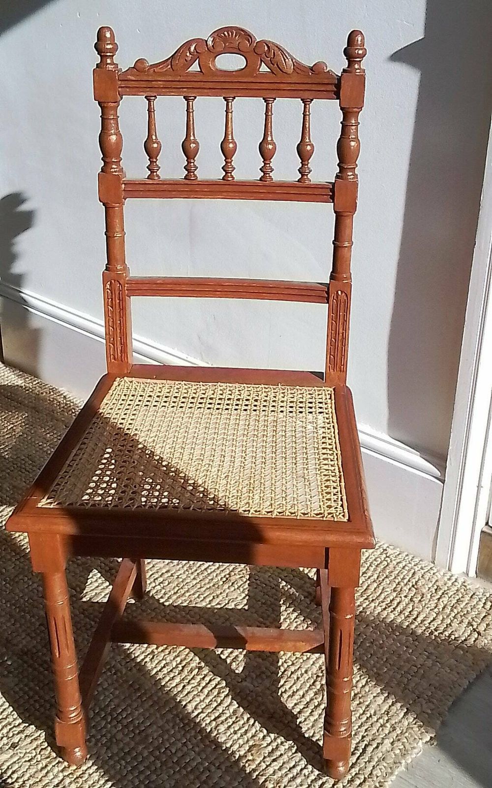 Edwardian Vintage Cane Wooden, Vintage Cane Chair, Modern Wooden Chair Fz52 photo for sale
