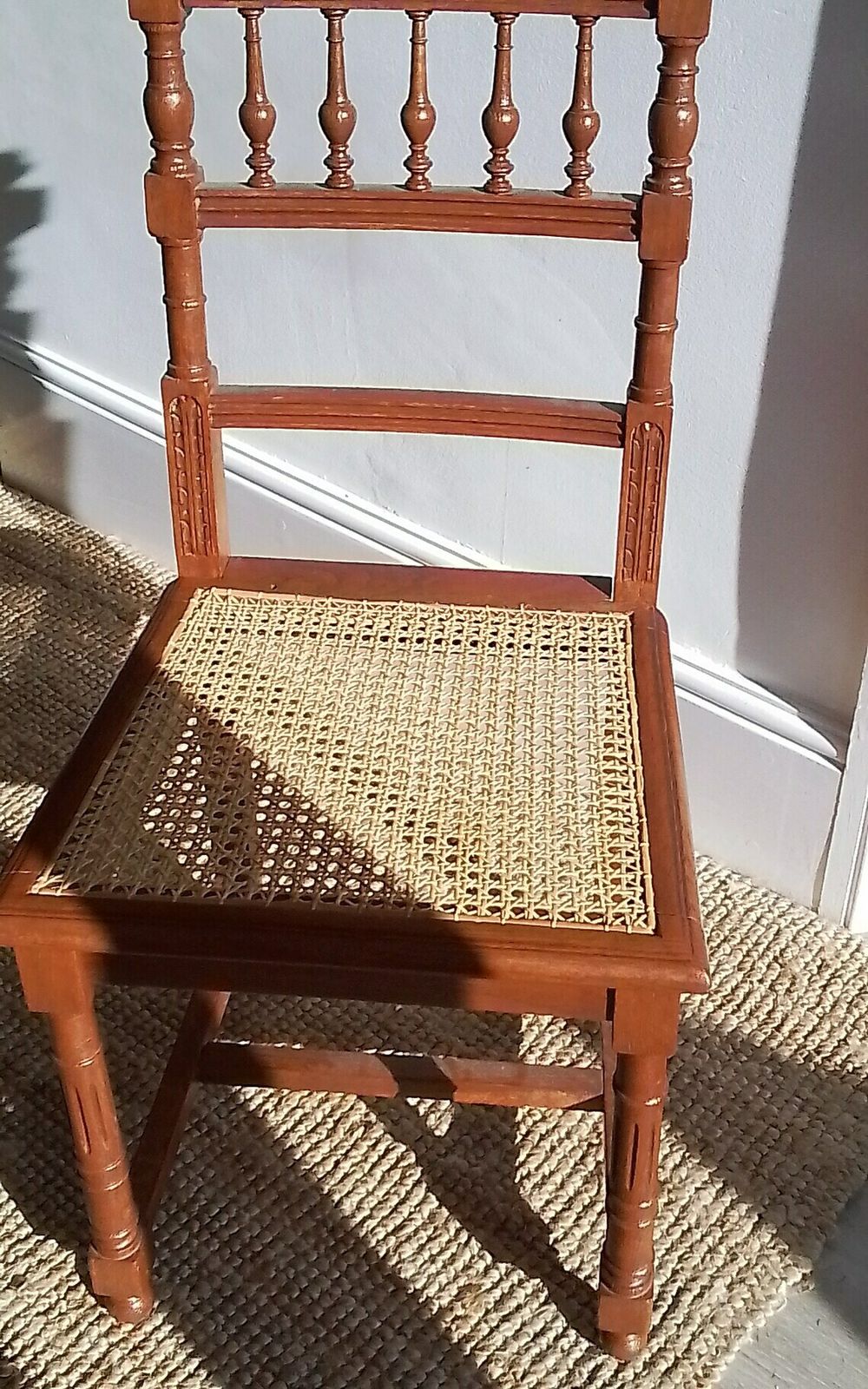 Edwardian Vintage Cane Wooden, Vintage Cane Chair, Modern Wooden Chair Fz52 photo vinterior