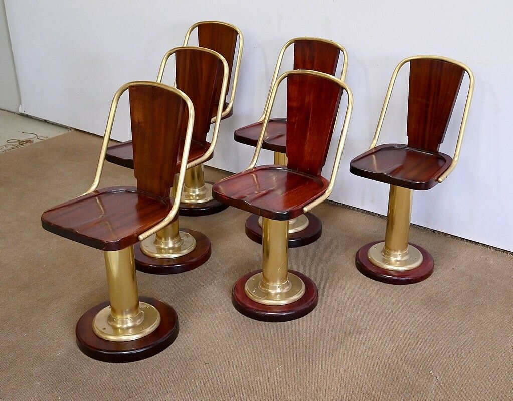 Rare Suite Of Six Liner Chairs, England – Early 20th Century photo Furniture
