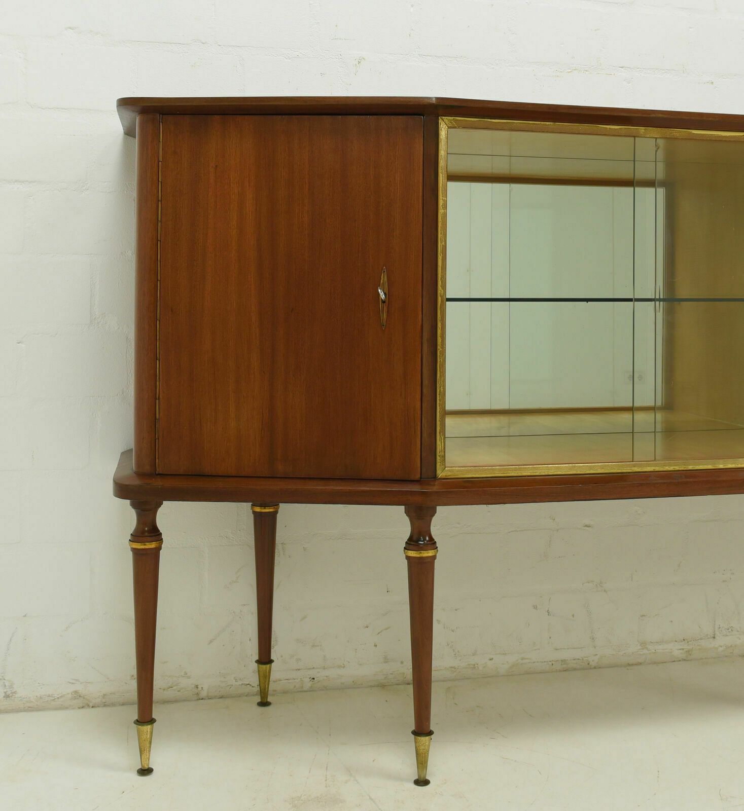 1505.0 Mid Century Showcase Sideboard Restored Around 1960, Antique Retro Art Deco Sideboard photo
