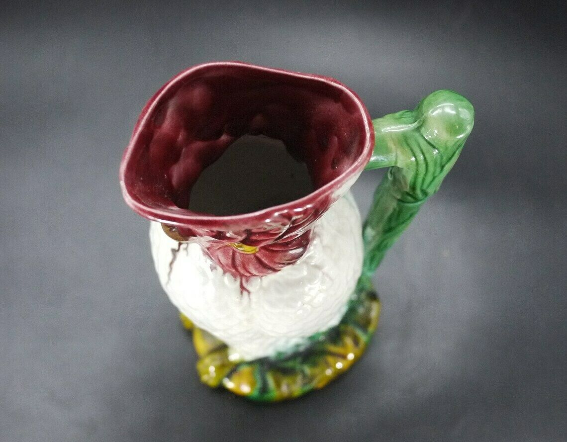 Antique Majolica Parrot Pitcher photo 140.0