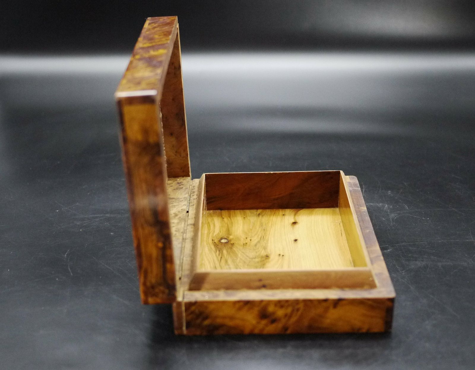 Art Deco Burl Wood Rectangular Lidded Box photo 152.0
