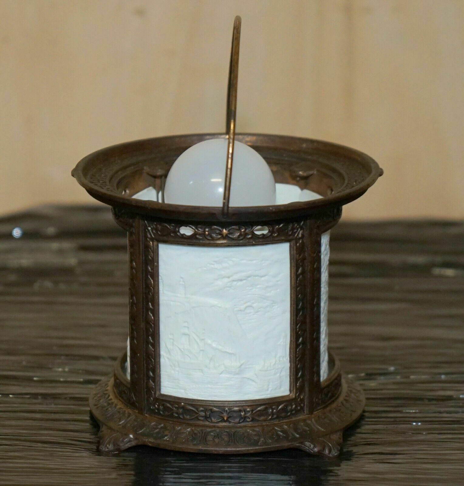 Antique Roman Grand Tour Bronzed Candle Lamp Restored To Use As A Table Lamp photo Lighting