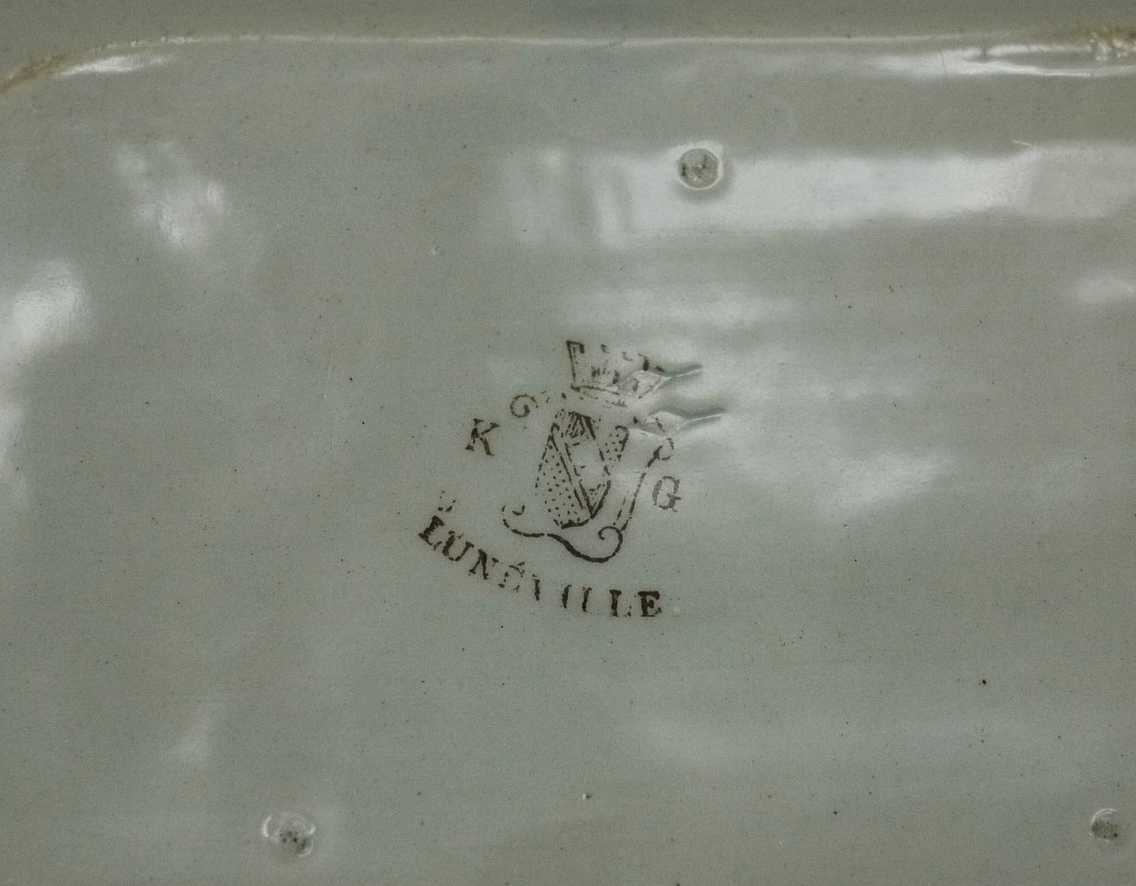 photo for sale Antique French Faience Ink Pot And Sander