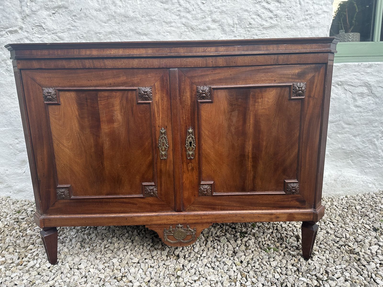 Versatile French Napoleon III Metamorphic Gilt Metal Mounted Mahogany Commode & Travelling Washstand photo for sale